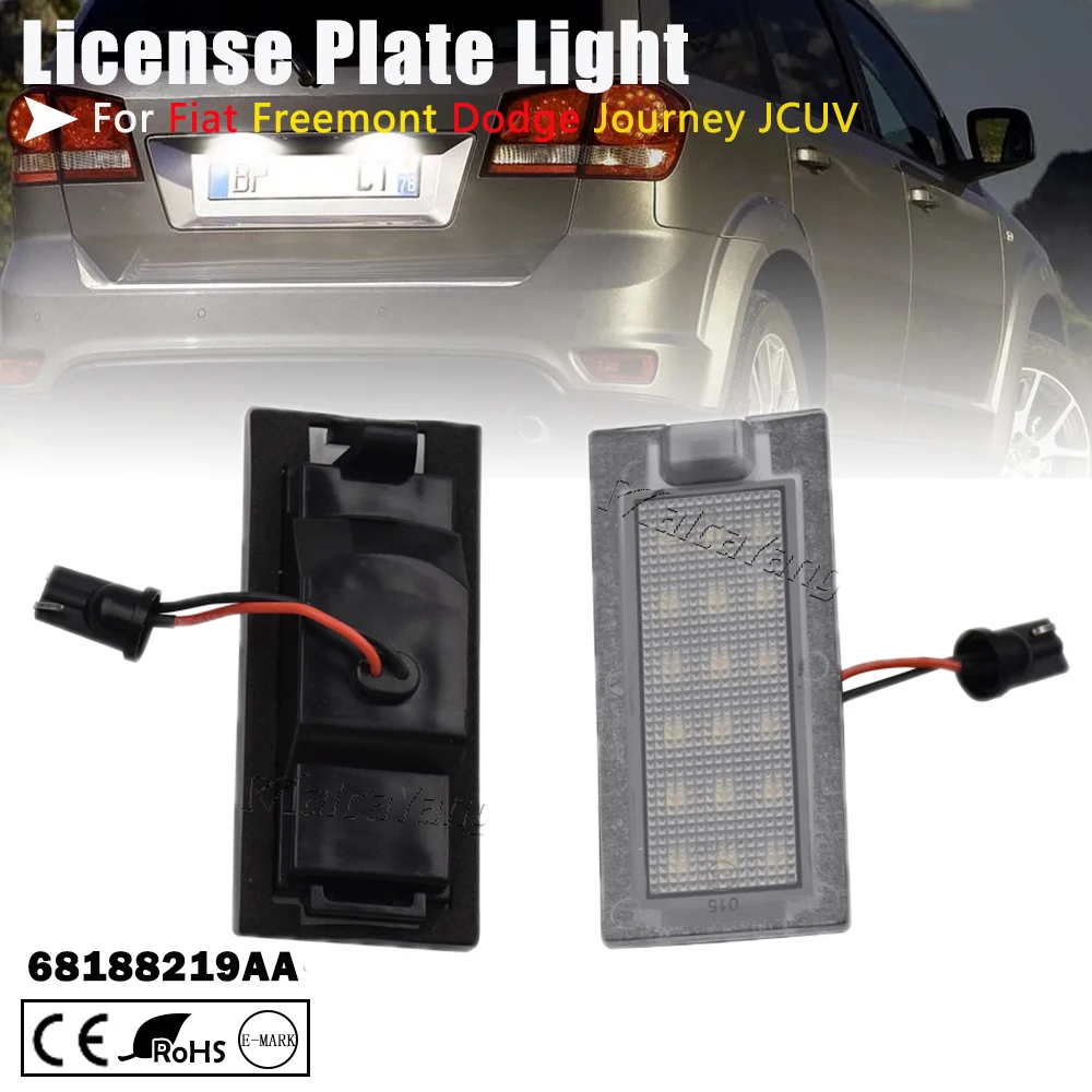 2pcs Led License number Plate Lamp For Dodge Journey JCUV JC 2008-2020 Fiat Freemont 2011-2015