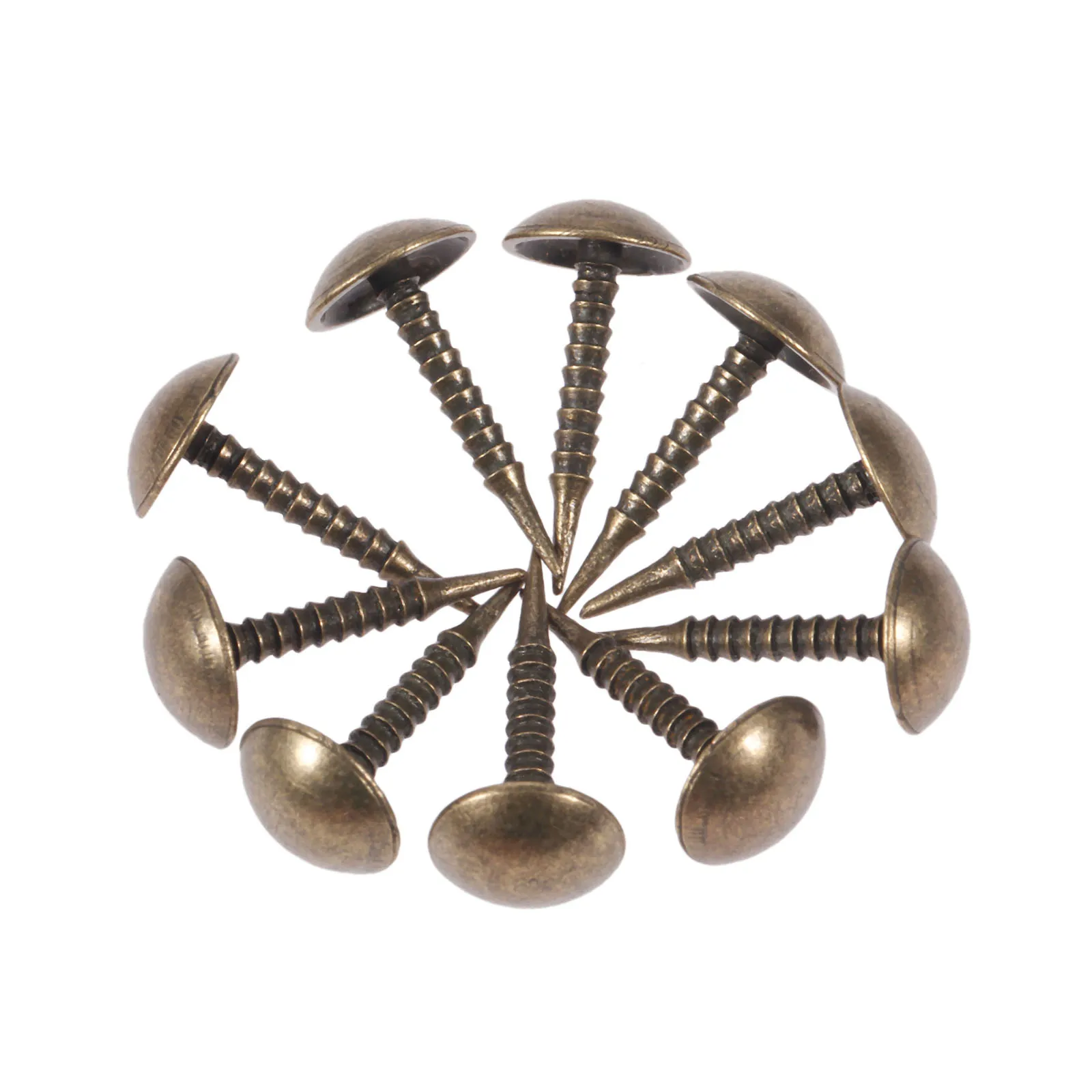 DRELD 100Pcs Antique Brass Upholstery Nail Jewelry Wood Box Sofa Decorative Tack Stud Pushpin Doornail Furniture Hardware 8*15mm