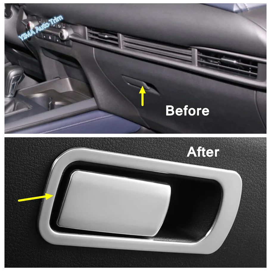 

Автомобильный перчаточный ящик из нержавеющей стали, дверная ручка, накладка чаши для Mazda 3 2019–2025 и CX-30 2020–202500, декоративные аксессуары