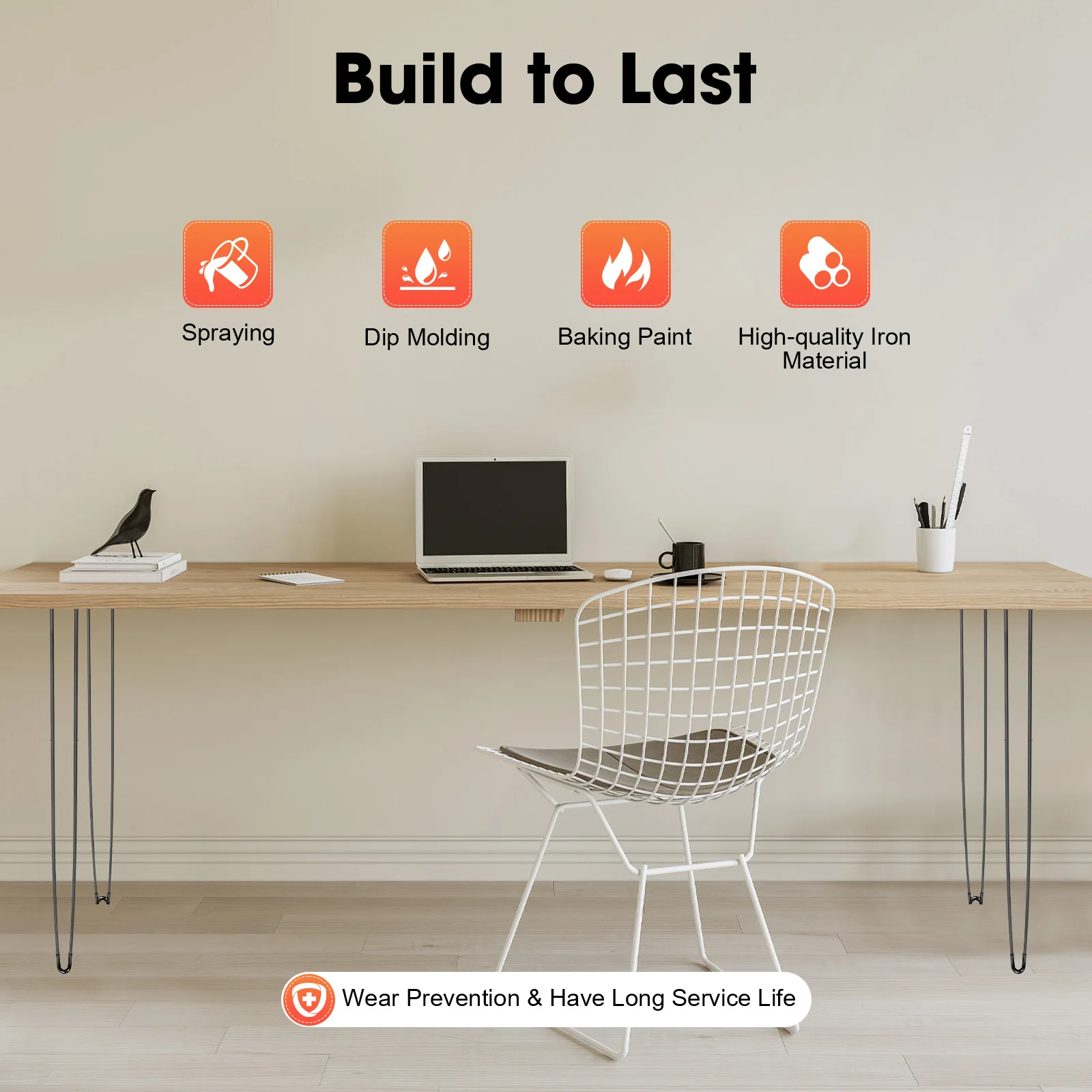 

4 Pieces Foldable Table Legs, 71.12cm/28in Black Metal Hairpin Style Table Legs, DIY Furniture Legs for Home Use, Office