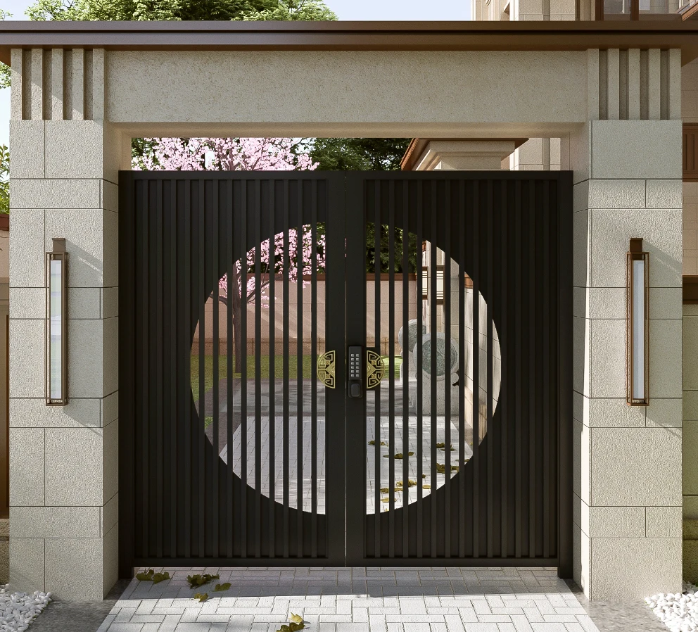 

Aluminium alloy outdoor courtyard villa gate stainless steel garden gate