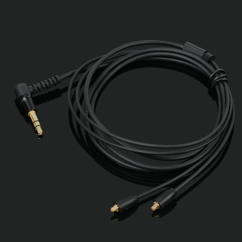 MMCX Tai Nghe Cáp Dây Thay Thế Dây 3.5Mm L Uốn Jack Đen