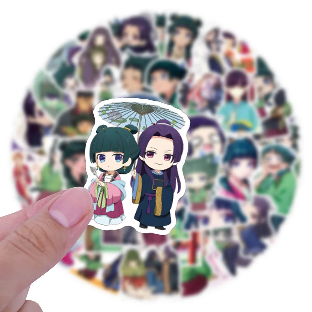 60/120PCS Anime Apothecary Diaries Stickers Cartoon Cute Fun Doodle Decals Toy Gifts for Bicycle Wardrobe Pencil Box Guitar