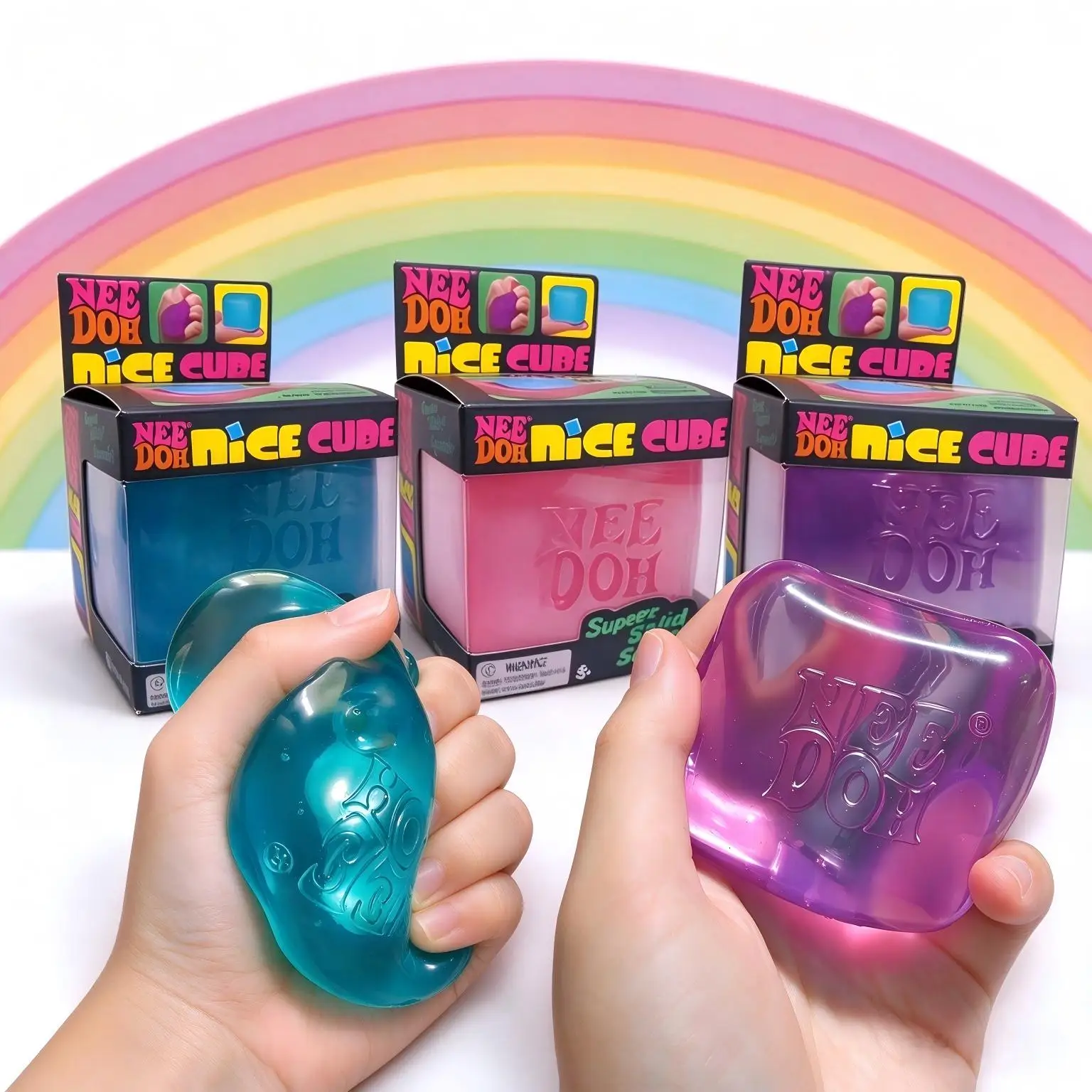 New Arrival Needoh Nice Cube Sensory Fidget Cube Stress Relief Anxiety Sensory Tool for Focus ADHD Office Desk Blind Box Gifts@
