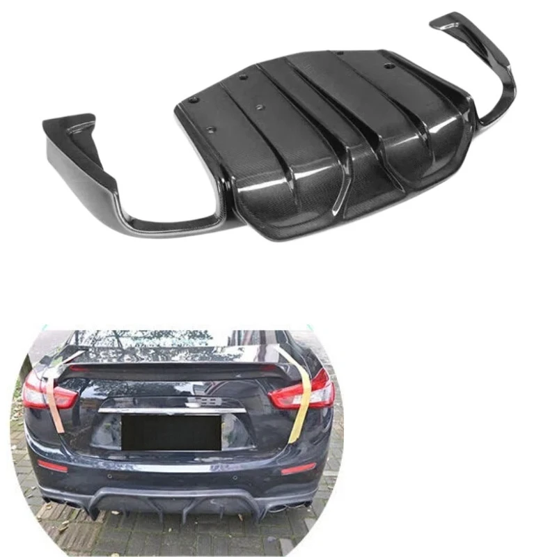 Suitable for Maserati Ghibli 2013-2018 High Quality New Carbon Fiber Rear Bumper Lip Kit Cross-border Supply