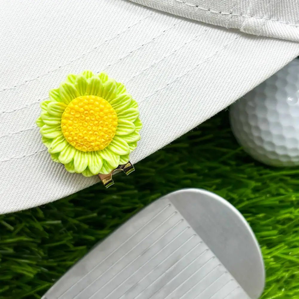 

Removable Golf Hat Clip Marker Easy-to-use Golf Cap Clamp Marker Sunflower Shape Magnetic Golf Ball Marker with for Men for Bags