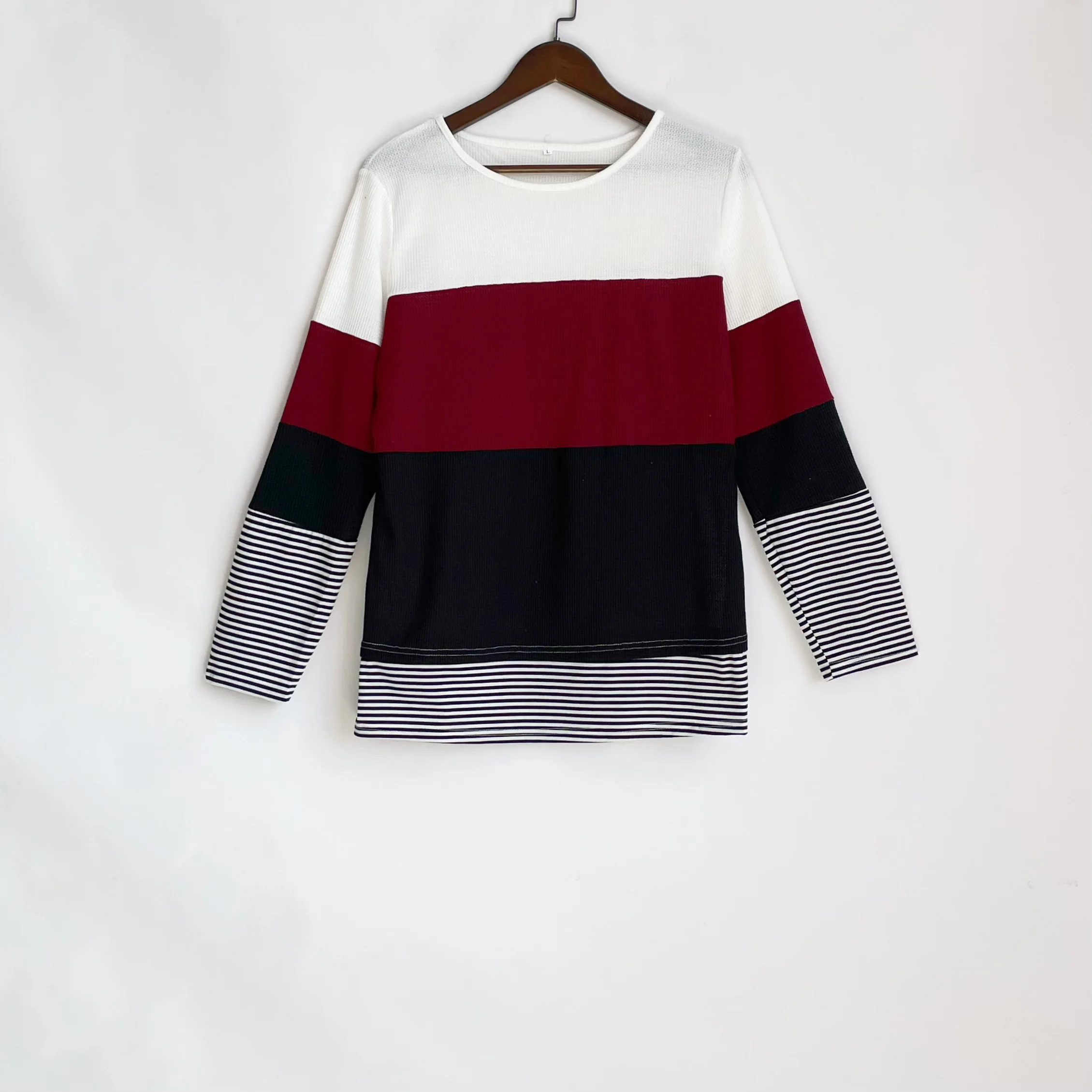 

Soft Breathable round Ne Knitted Long Sve Striped irt Casual Thin Base Layer irt Skin-friendly Comfortable Summer Top