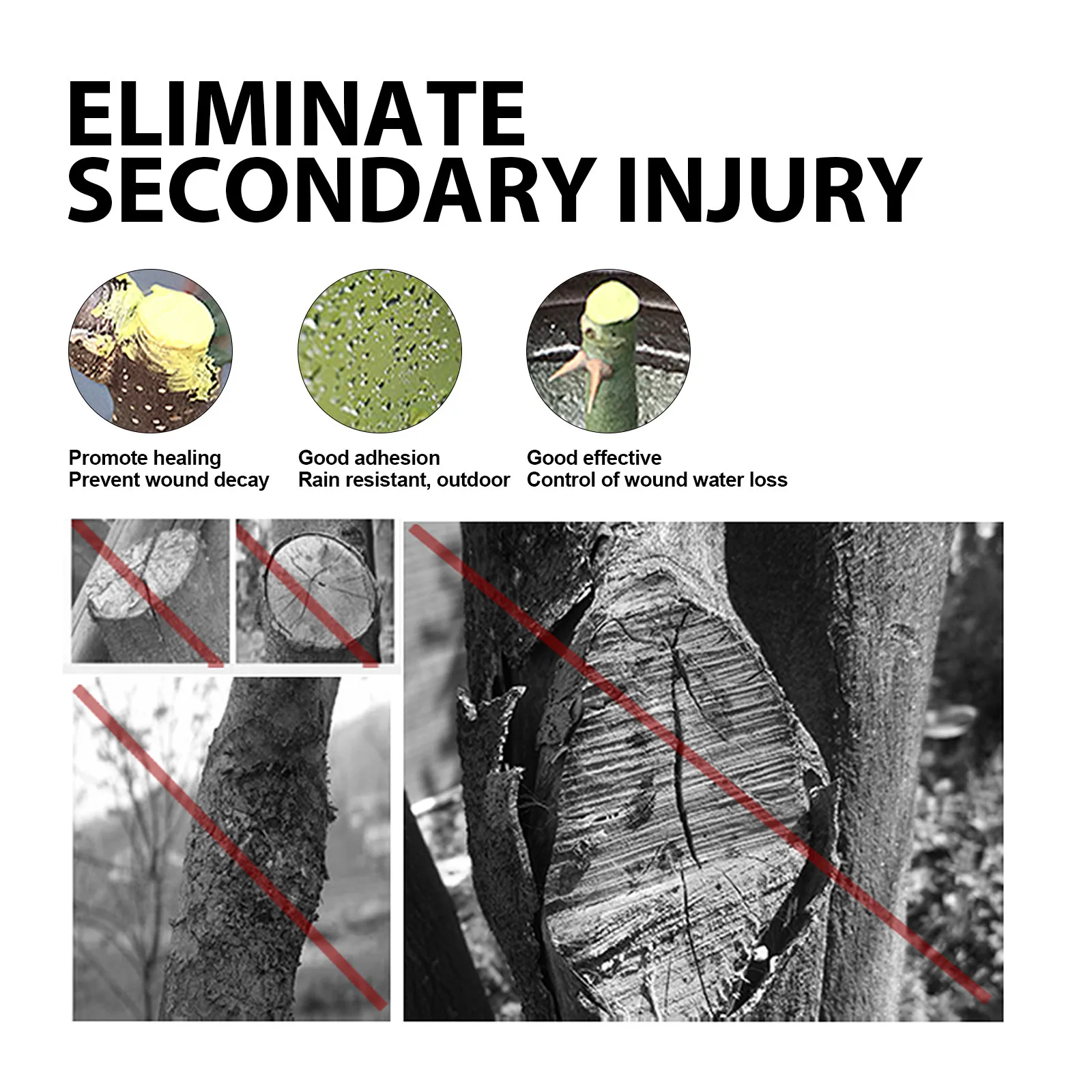 예봉 큰 나무 상처 치료제: 식물 응용, 묘목 과일 나무, 나무 굳은살 연고, 페인트 보충
