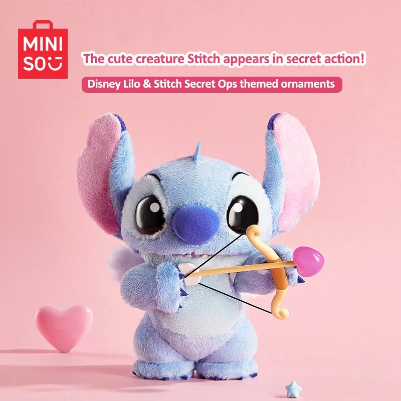 MINISO Disney Lilo and Stitch Series Secret Ops Theme Desktop Ornaments Decoration Animation Peripheral Birthday Gift Toys