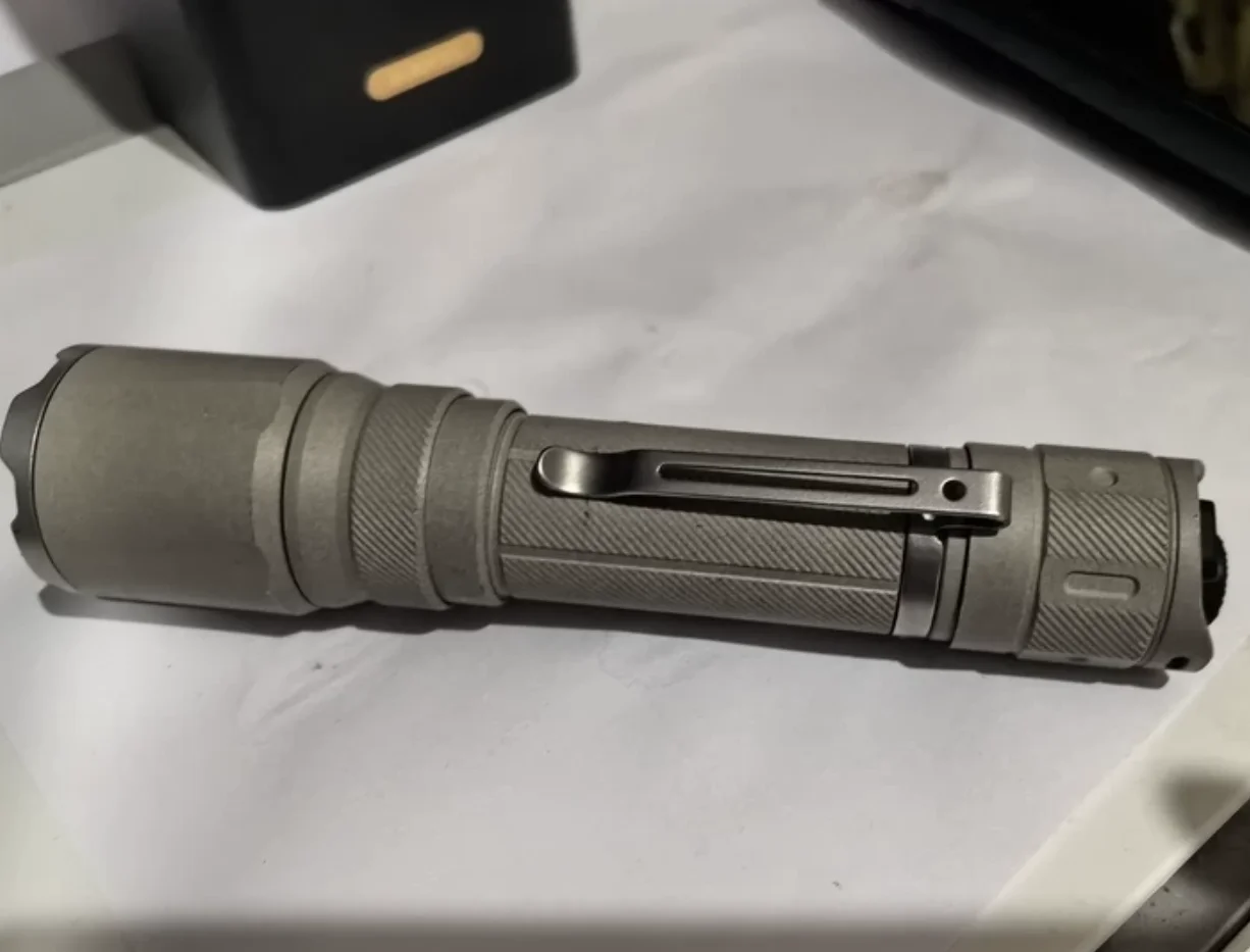 Used EDC Khaki Flashlight Outdoor Tools Strong Light Torch Lamp Decompression Toy