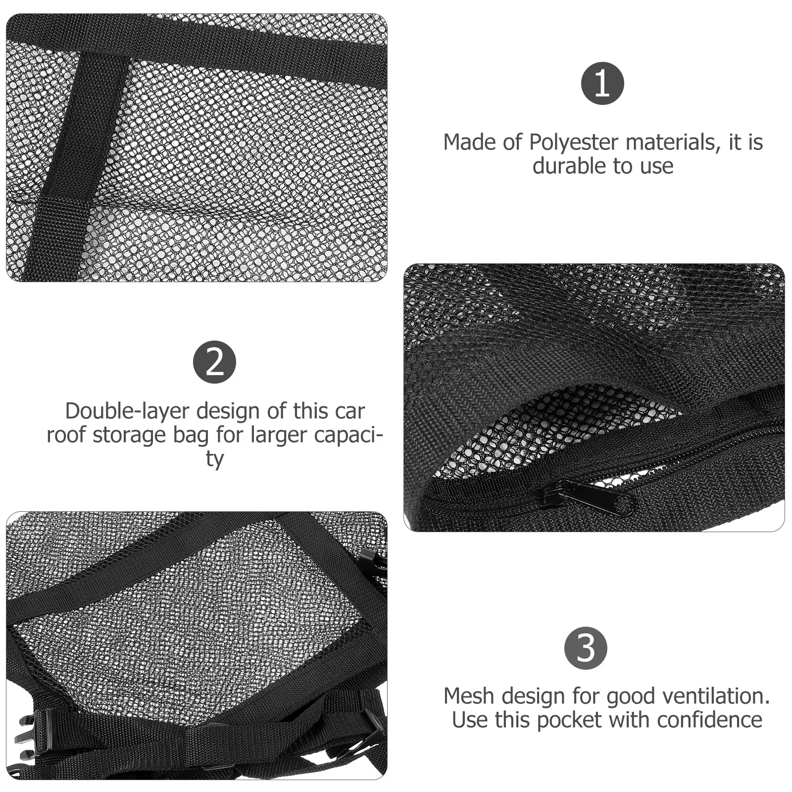

Double Layer Car Roof Storage Bag Reinforced 9 Grids Large Capacity Mesh Organizer Pouch For Car Ceiling Interior Boot Truck