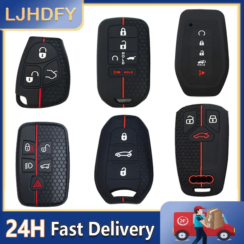 

Silicone Car Key Cover Key Holder Case Cover Car Accessories For Peugeot mazda kia mercedes-Benz chery renault