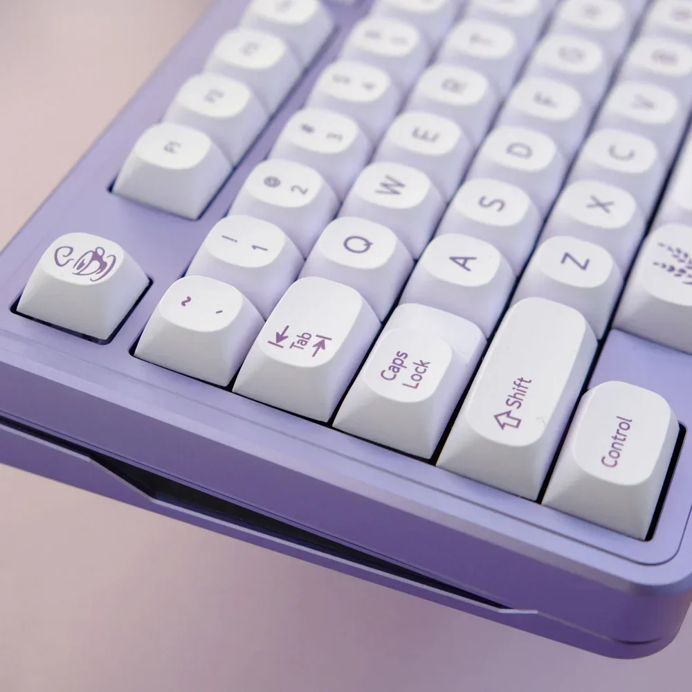 Purple Cherry PBT 120 Key Custom Keyboard Lavender Key Cap Set Is Suitable for Mechanical Keyboards Such As 66/68/86/96/98/104