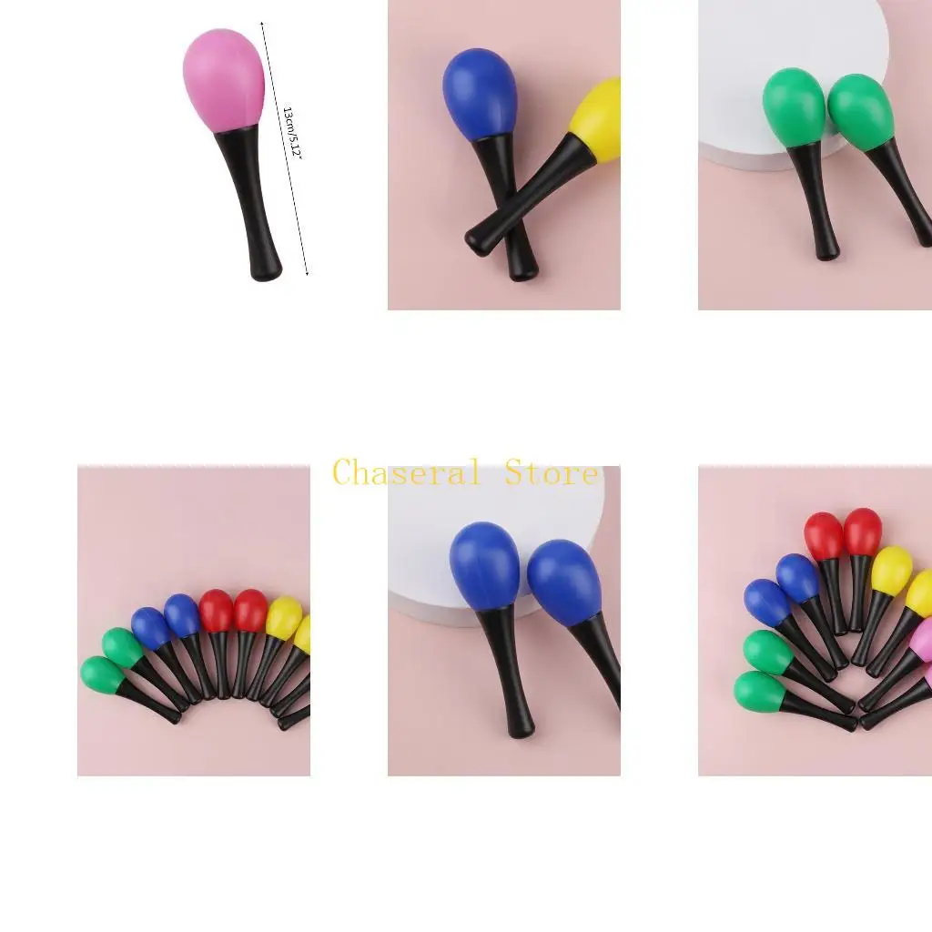 

E7CE Baby Musical Instrument Hand Shaking with Easy Grab Handle Educational Rattle Toy for Preschool Toddler 3