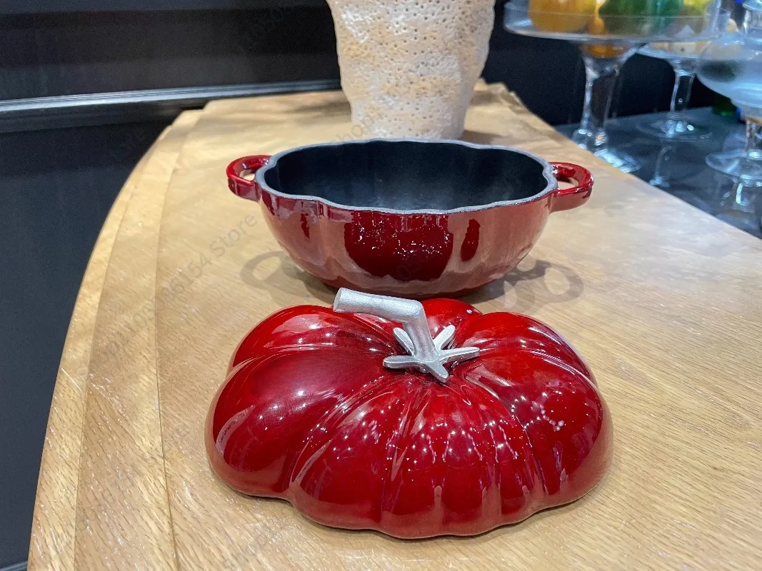 

Универсальная овальная чугунная эмалированная кастрюля для приготовления детского питания на индукционной, газовой плите или духовке