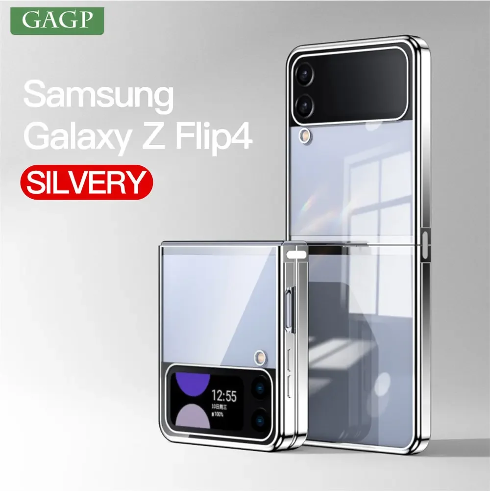 Transparent Phone Case For Samsung Galaxy Z Flip 6 4 3 Electroplated Soft Silicone Cover Thin Shockroof Case for Samsung Z Flip4