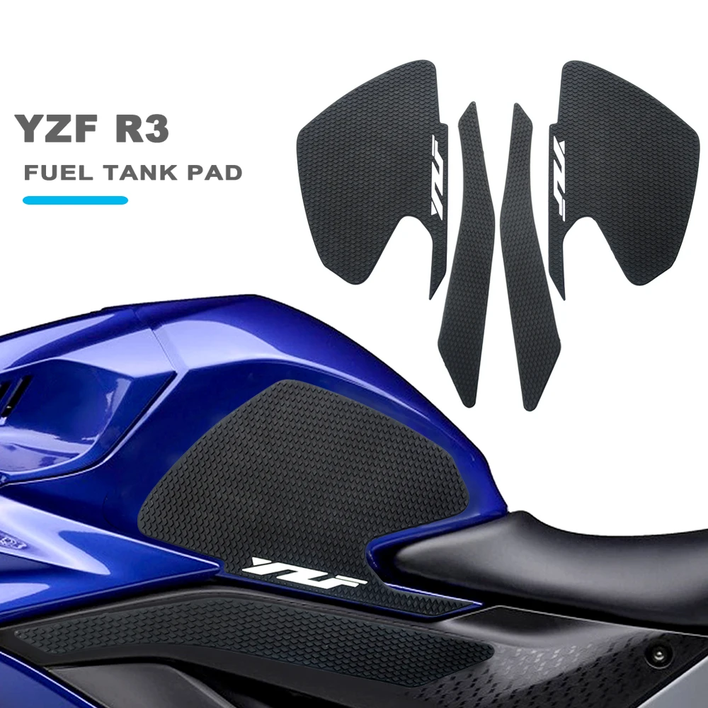 

Motorcycle Tank Traction Pad Side Gas Knee Grip Protective Sticker Protector For Yamaha YZF R3 2019 2020 2021 R25