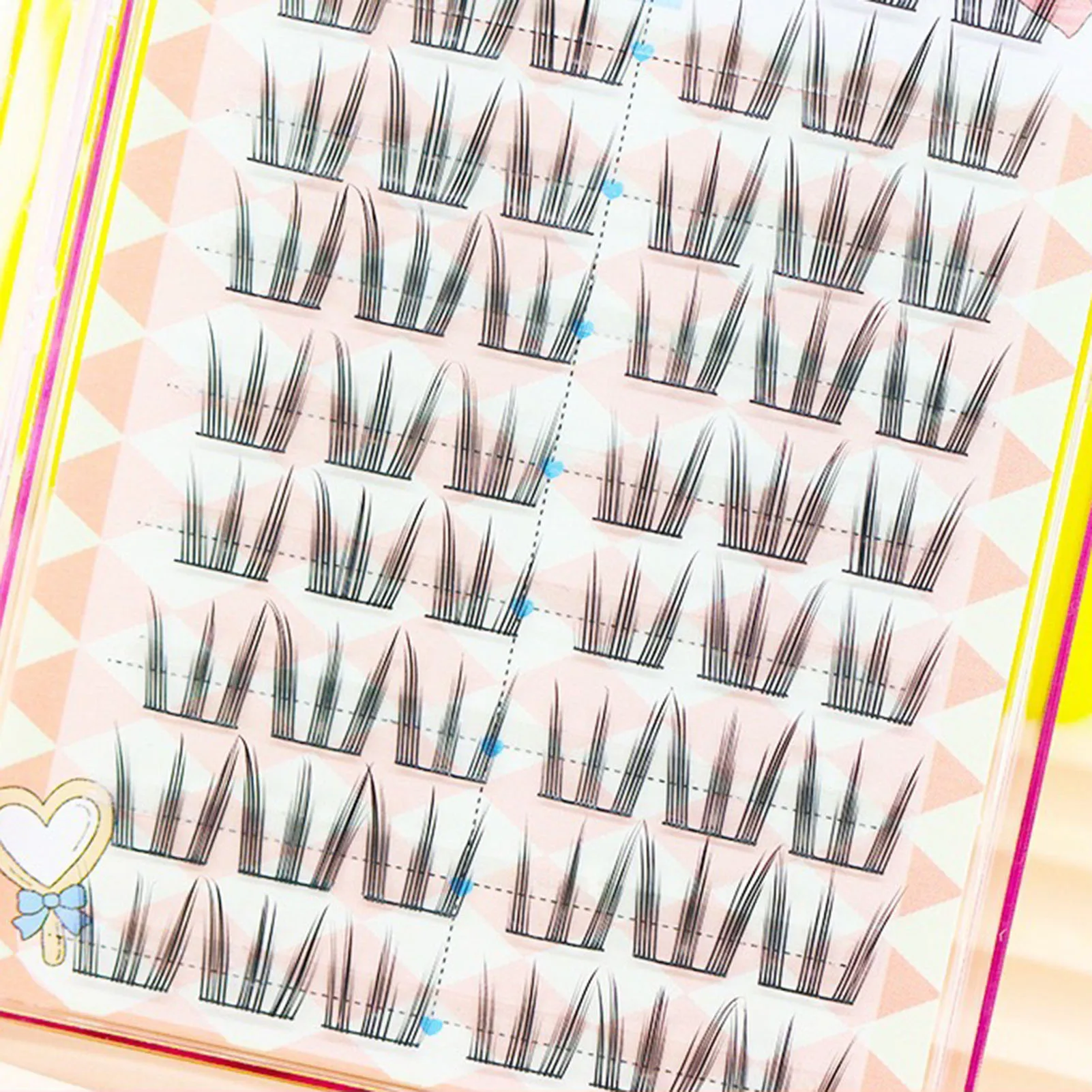 Manga lashes Grafting mink Eyelashes extenstions tapered Super Thin Band false eyelashes individual Soft Volume Lashes makeup