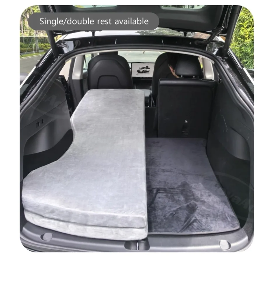 Car Mattress for Camping Trunk Memory Foam Mattress Foldable Memory Foam Car Bed Non-Slip Design for Tesla Model Y 3 2021-2026