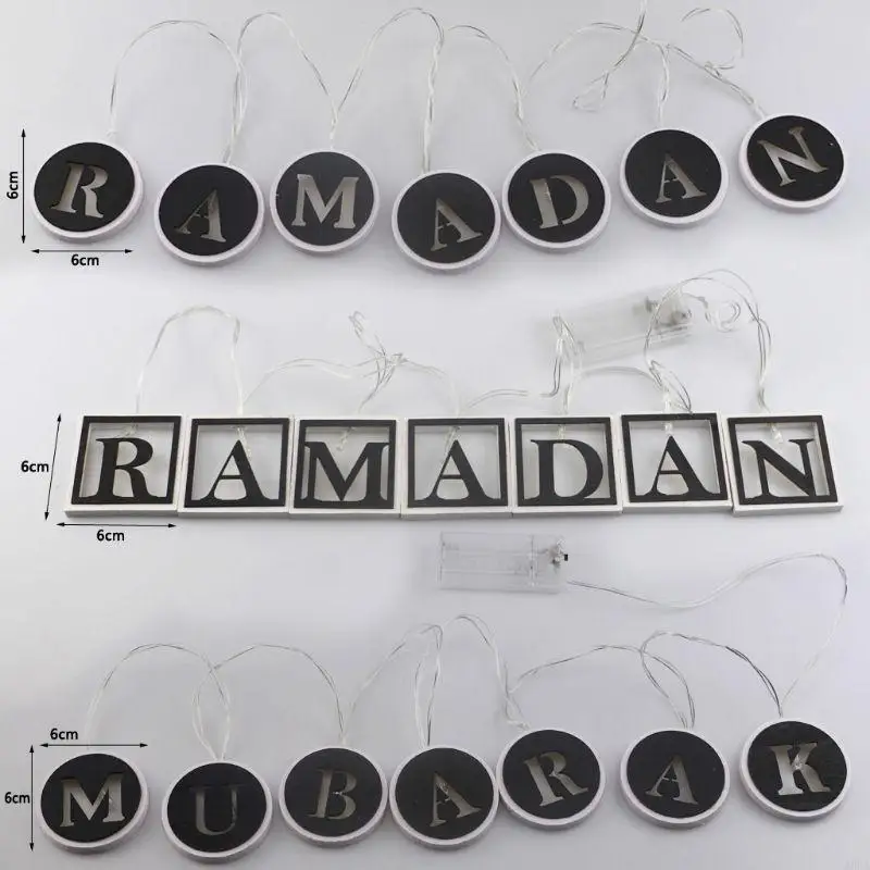 A9LA Eid Led Light Hangend Eid Festival Landschap Familie samen Romantisch diner