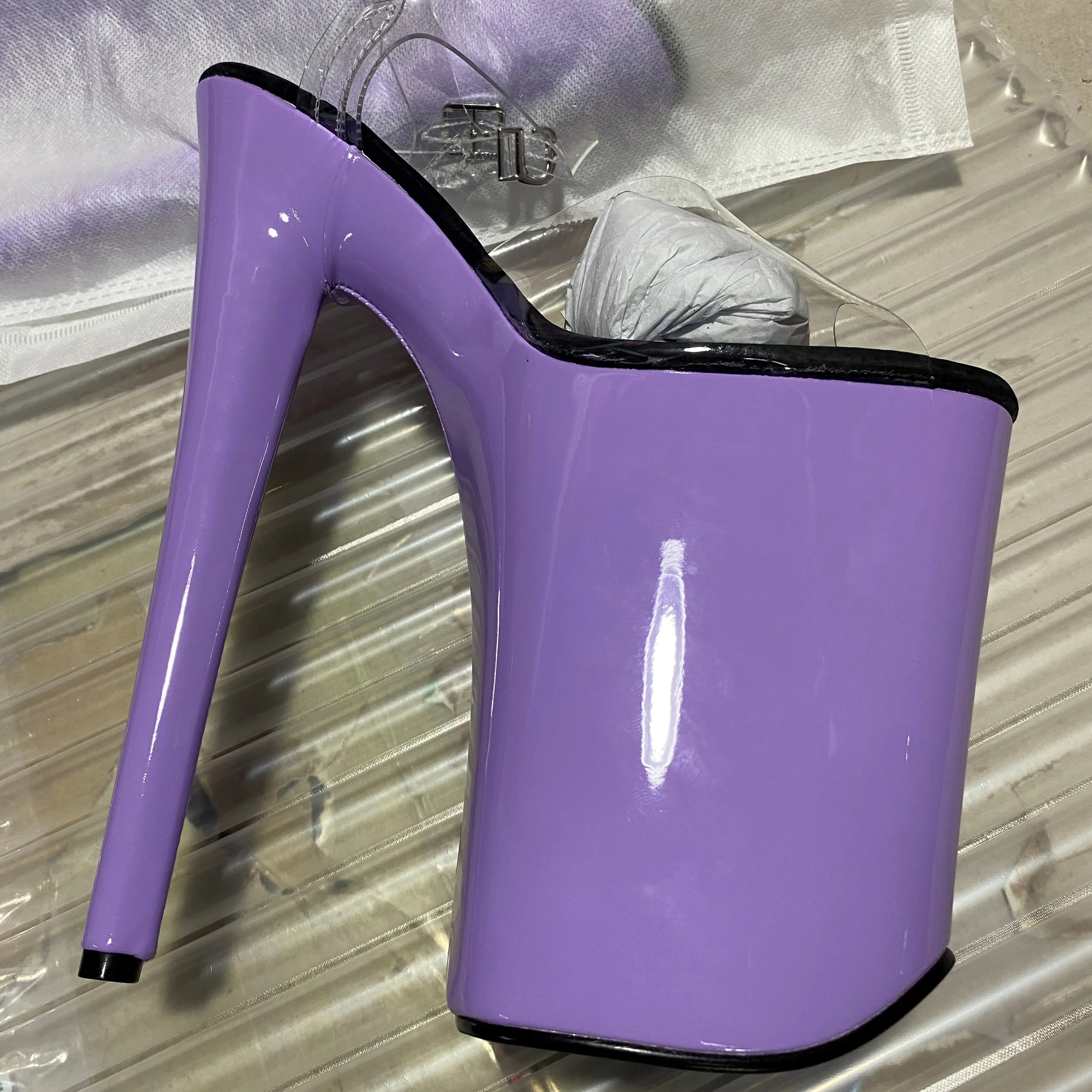 Summer 9 inch, violet multi color sexy stage catwalk 23cm heels, model nightclub pole dance shoes