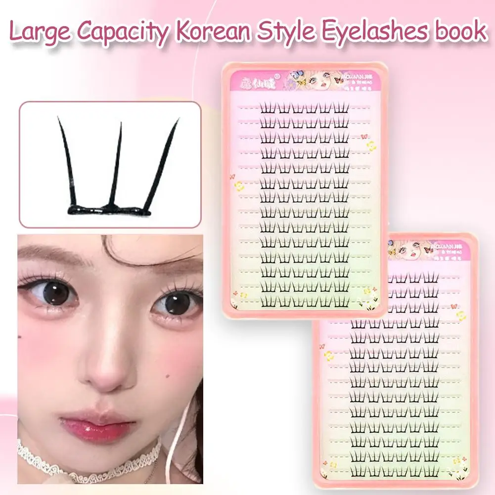 Koreanischen Stil Wimpern Cluster Dichten Comics Künstliche Wimpern Perfekte Make-Up-Tool Für Mädchen Kein Kleber Falsche Wimpern F2Q0