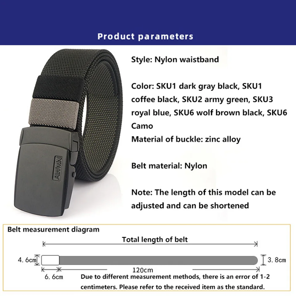 Rotating Buckle Nylon Waistband For Men And Women Tactical Training High-Quality Outdoor Hunting Convenient Replacement Of Belt