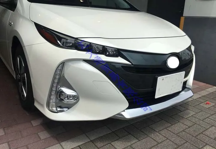 For Toyota Prius XW50 PHV 2015-2021 2018 Decorate Accessories ABS Chrome Front Fog Light Lamp Cover Trim Molding Bezel Garnish view 3