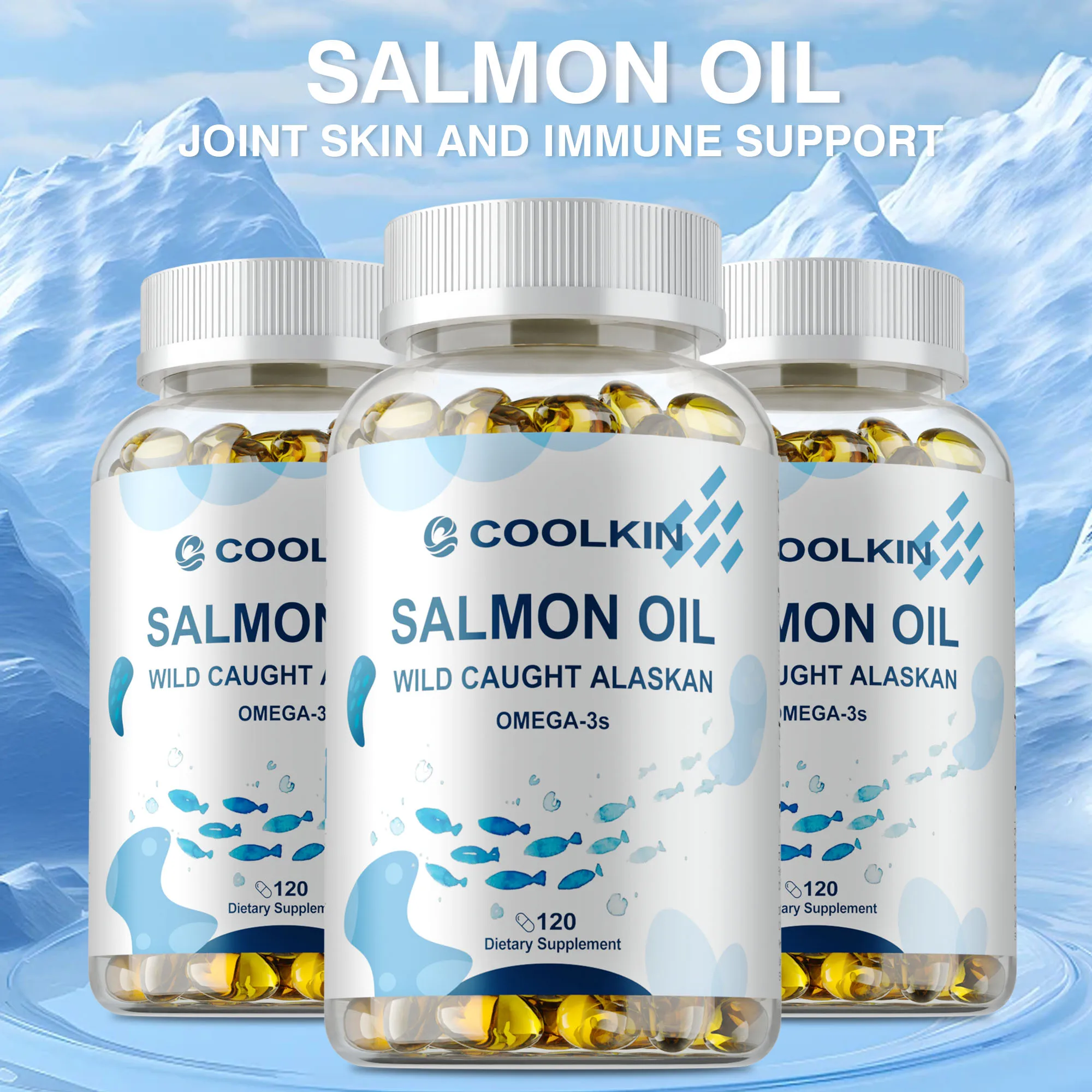 Salmon Oil - Supports Heart, Brain, Joint Health, Boosts Immune Function, Reduces Stress and Anxiety, Promotes Energy Production