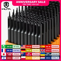 WUTA-Juego de herramientas de perforación huecas de cuero de titanio chapado, perforadora de agujeros redonda, artesanía DIY para correa de reloj de cuero, tela, plástico, papel