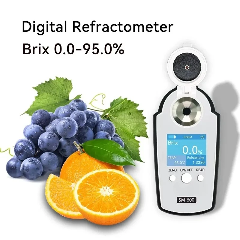 New Digital Refractometer Price 0-95% Brix Portable Refractometer Digital Brix Meter Waterproof Brix Meter