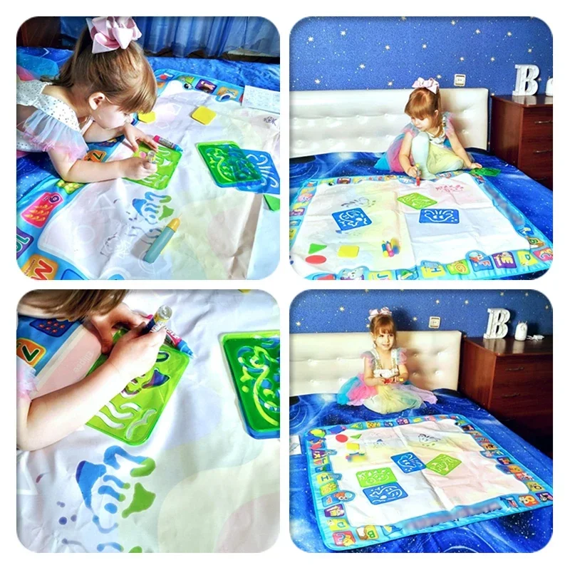 Coolplay Magic Water Tekenmat Coloring Doodle Mat met Magische Pennen Montessori Speelgoed Schilderbord Educatief Speelgoed voor Kinderen