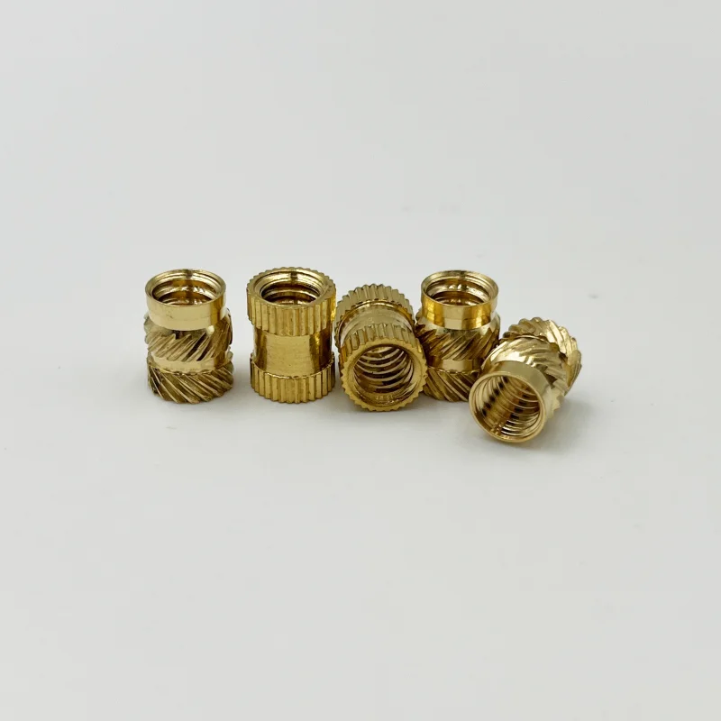 1/4 Messing Wärme satz Einsatz mutter Zoll Größe gerändelt Doppel-Twill-Schmelz formteil Spritzguss eingebettete Kupfer Einst eck mutter 3D-Drucker – Detail 6
