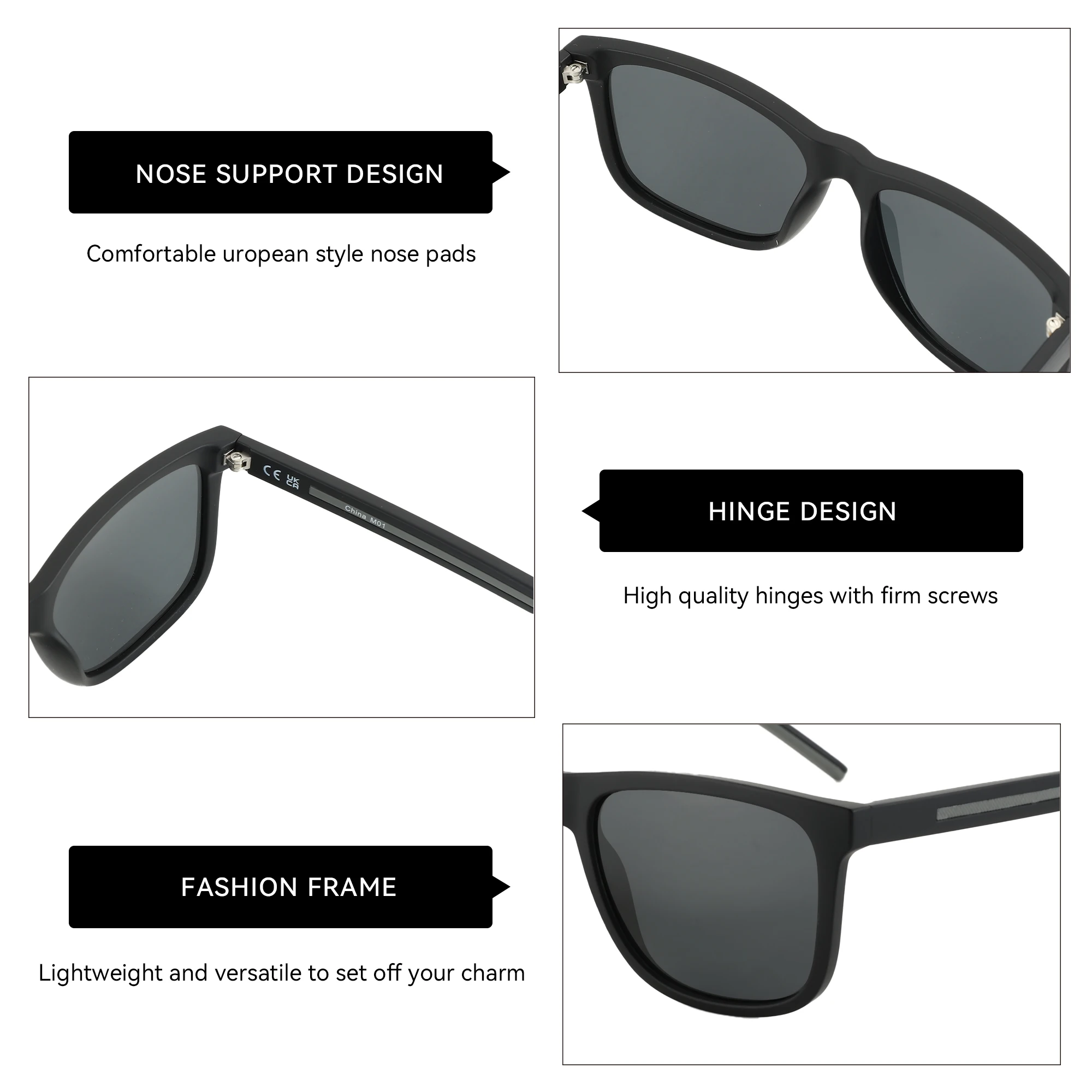 Zenottic Neuankömmlinge polarisierte Sonnenbrille Männer uv400 Schutz Schatten Mode ultraleichte tr90 Nachtsicht Sonnenbrille zs3221 – Detail 2