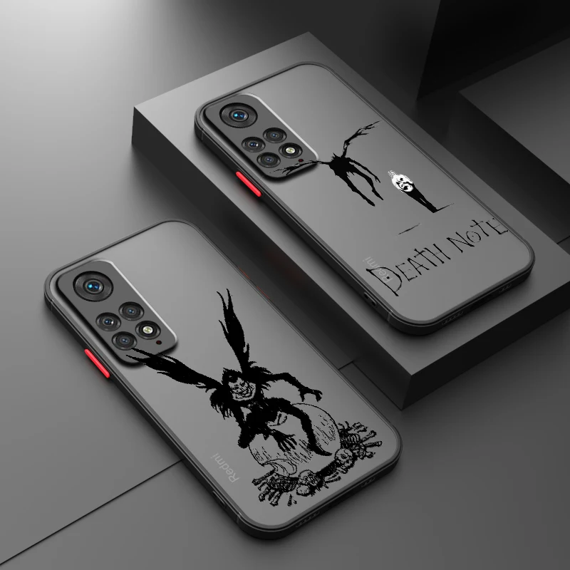 Anime Death Note Boy Cool Frosted Translucent For Redmi Note 13 12 12S 12T 11 11T 11E 10 10S 9 Pro Plus 5G TPU Phone Case