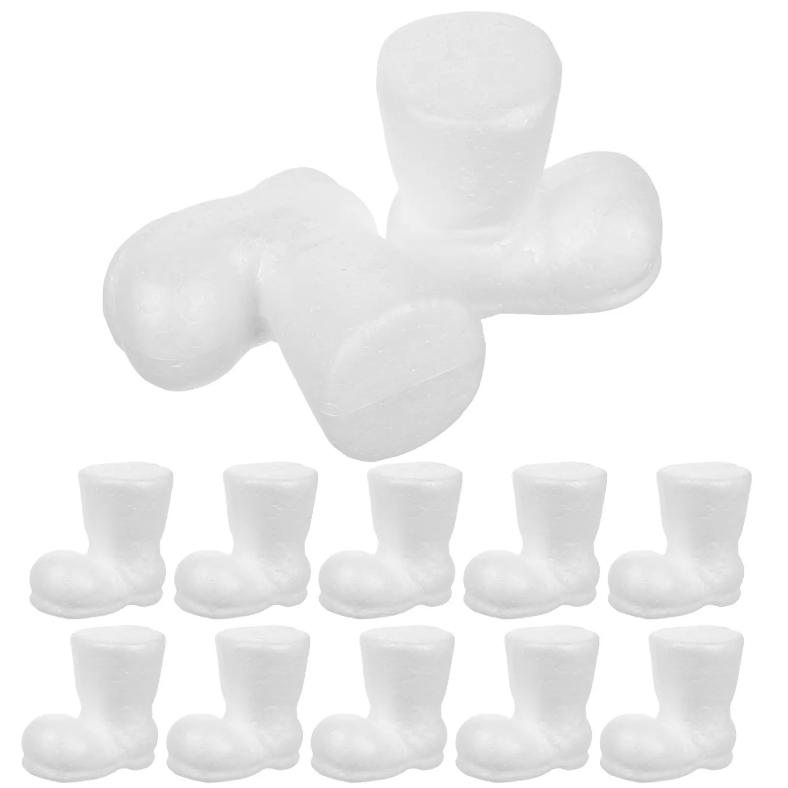 

12Pcs Polystyrene Foam Christmas Boots DIY Blank Ornament Set for Holiday Crafting Tree Decoration Wreath Centerpiece Foam