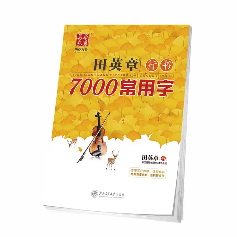

7000 Common Chinese Characters Calligraphy Copybook Running Script for Students And Adults Pen Practice Book