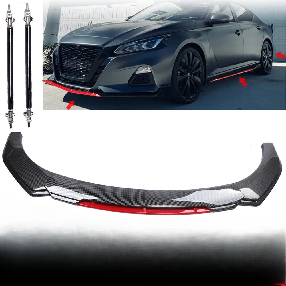 

Front Bumper Lip Spoiler Splitter Strut Rods Carbon Fiber For Nissan Altima United States