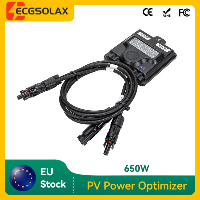 ECGSOLAX 650W Optimizzatore di potenza fotovoltaica per sistema di monitoraggio del pannello solare 12V-75V mettere IP68 anti-hotspot limitatore di tensione