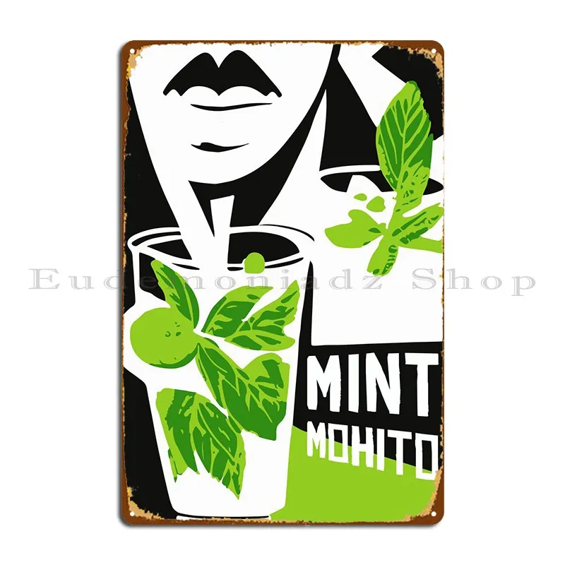 Mint Mohito Poster Metal Sign Garage Create Cinema Custom Wall Decor Tin Sign Poster