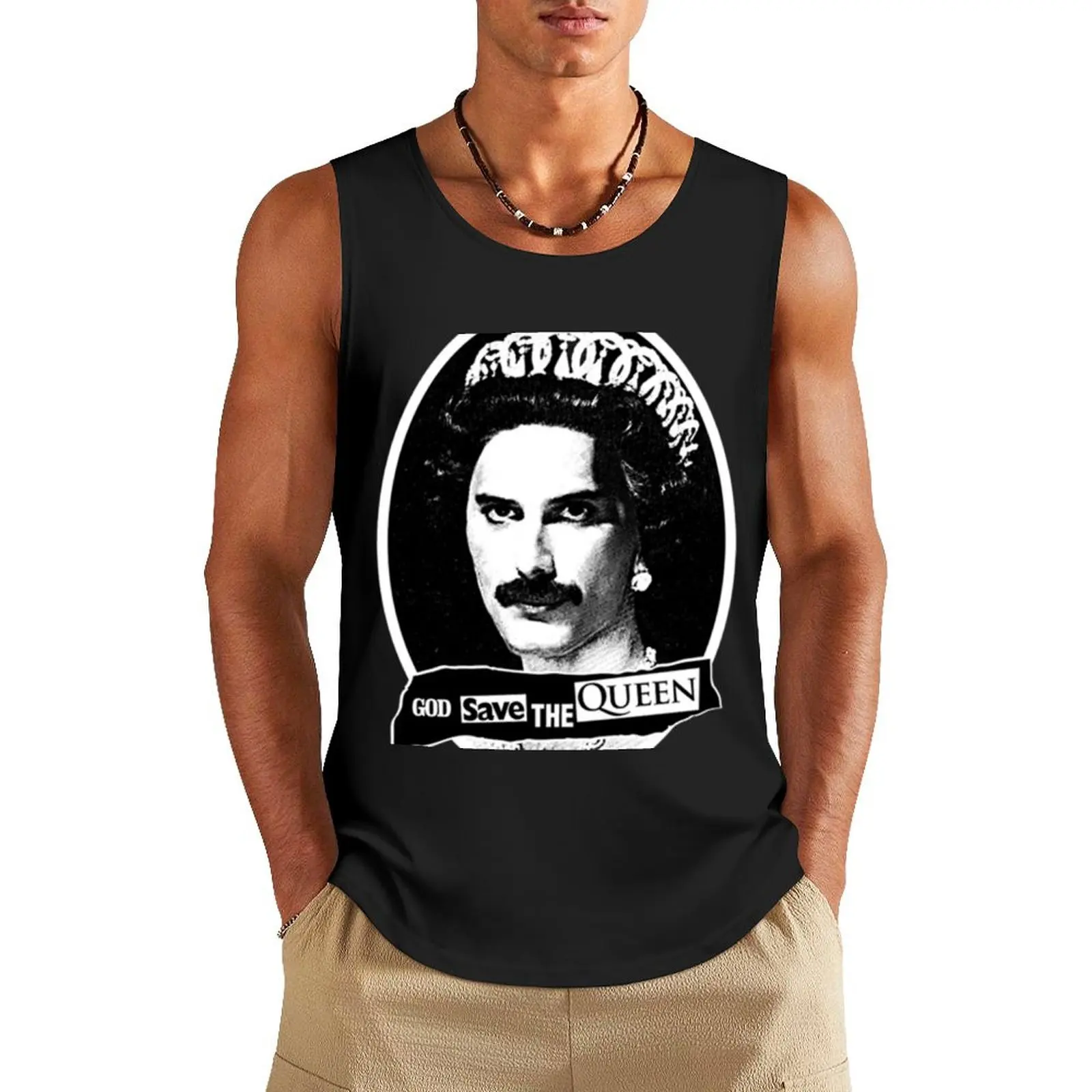 

God Save the Queen Essential Tank Top muscle t-shirt T-shirt men
