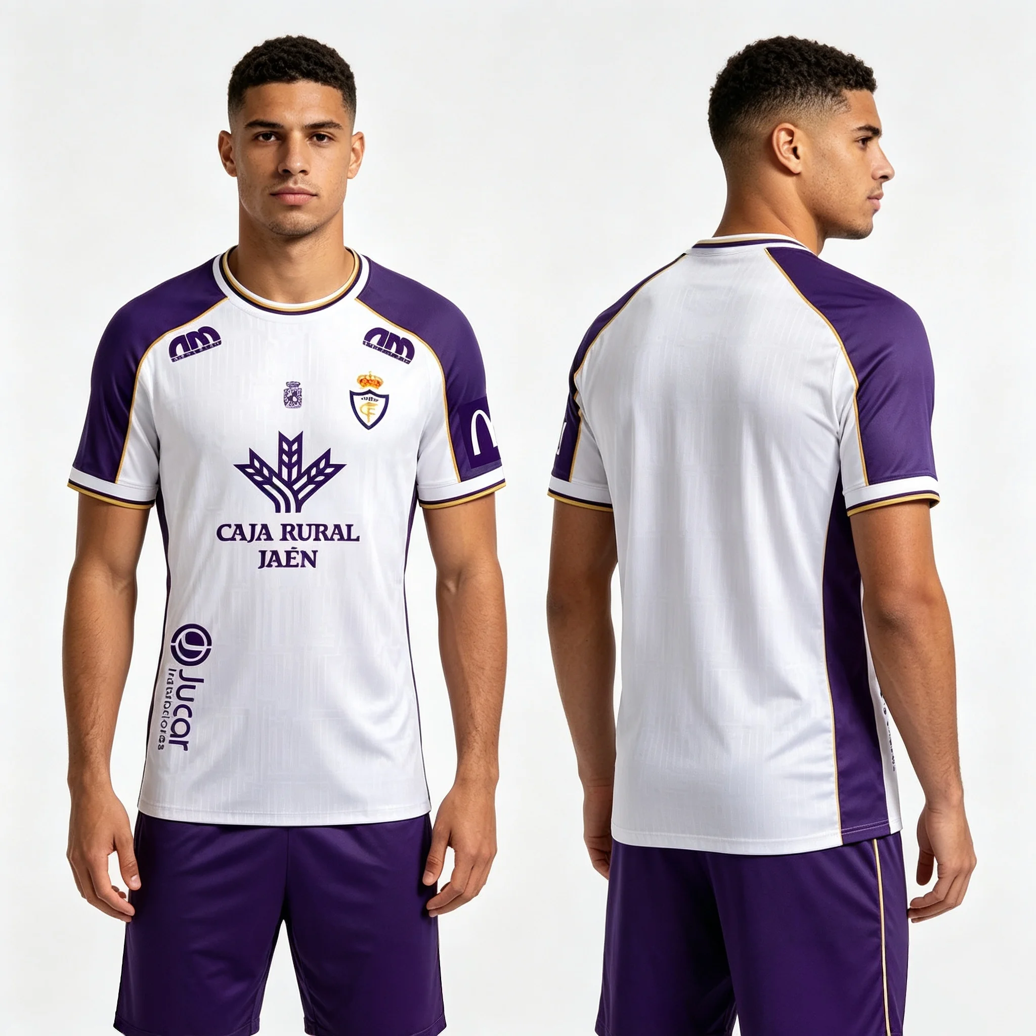 Echtes Fußballtrikot des Jaen Club 26-27, neues Fußballtrikot mit 3D-Druck, Sommer, Herren, Damen, modisch, sportlich, schnelltrocknend, atmungsaktiv – Detail 2