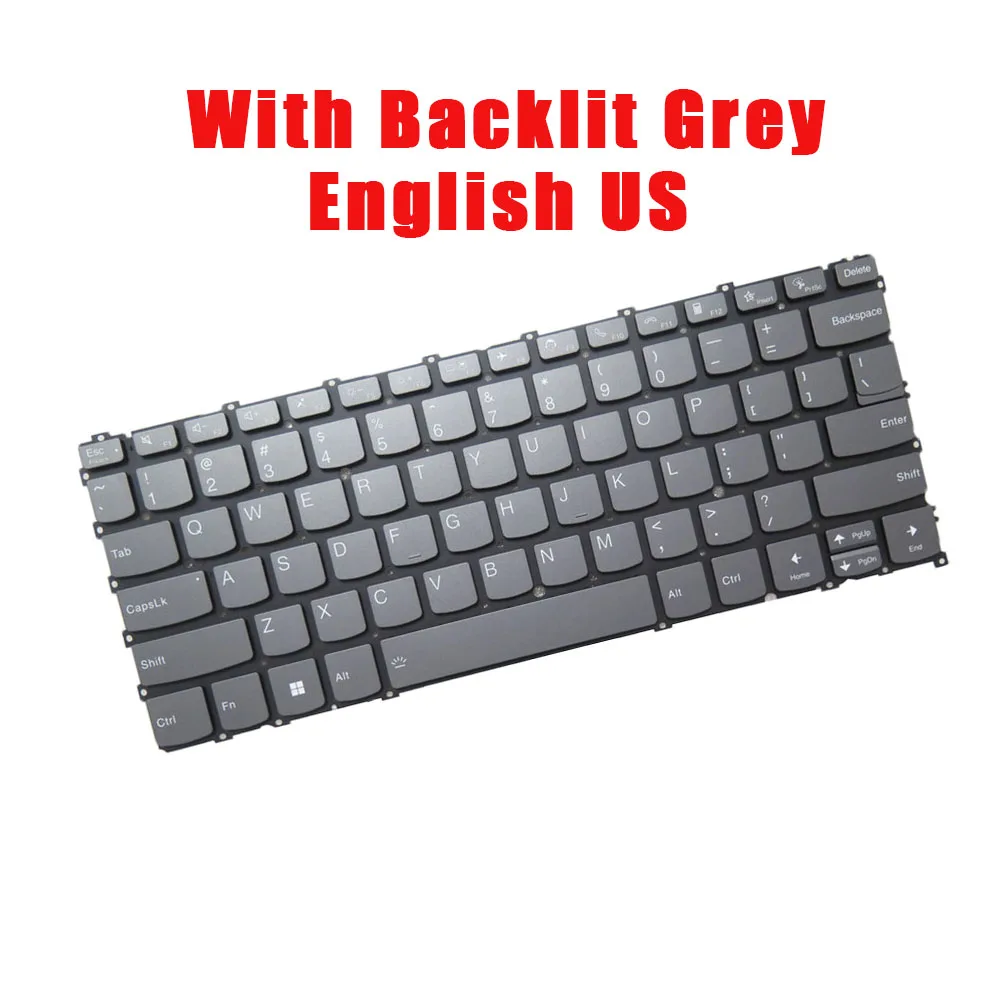 

Laptop Keyboard For Lenovo For YOGA 6 13ALC7 For YOGA 6 ABR8 English US With Backlit Black Grey New