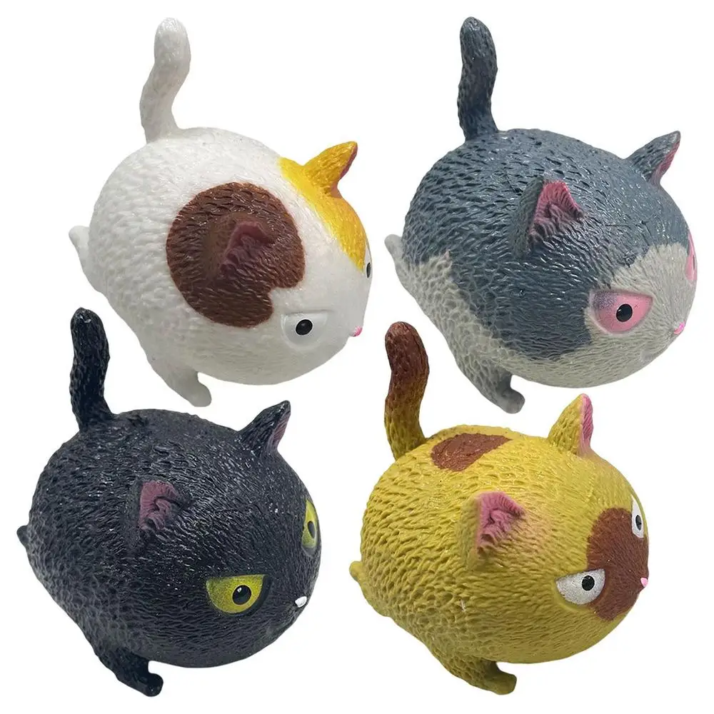 Cat-shaped Stress Balls Squeeze Toy Decompression Anxiety And Stress Relief Sensory Toys Birthday Christmas Gift For Kids