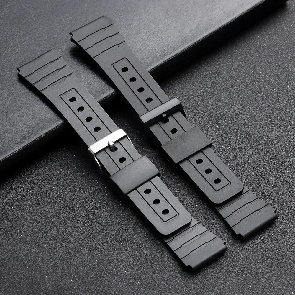 12/14/16/18/20/22mm Silikon-Uhrenarmband für Casio W800H SGW400 F91W F84 F105/108 A158/168 AE1200/1300 Band PU-Harz-Armband – Detail 20