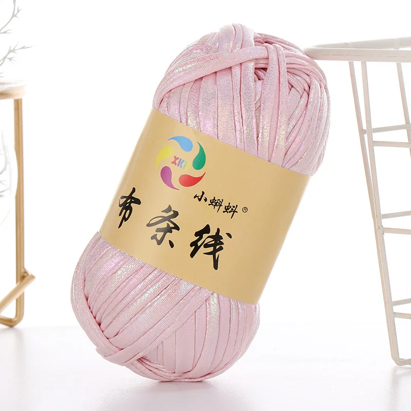 100g Imitation Leather Shiny Crochet Yarn DIY Hand Knitting Yarn Ball for Bag Blanket Cushion T-Shirt Bag Doll Hat Gauze Wire view 6
