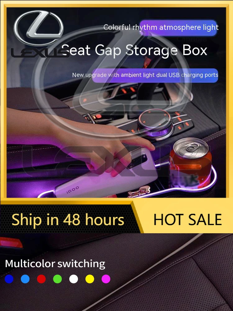 

Горячая новинка 2026: Наклейки для интерьера автомобиля, USB-зарядка, цветная лампа, органайзер для сидений Lexus F Sport ES200 ES300 RX300 LS500 GS300 IS300 CT20