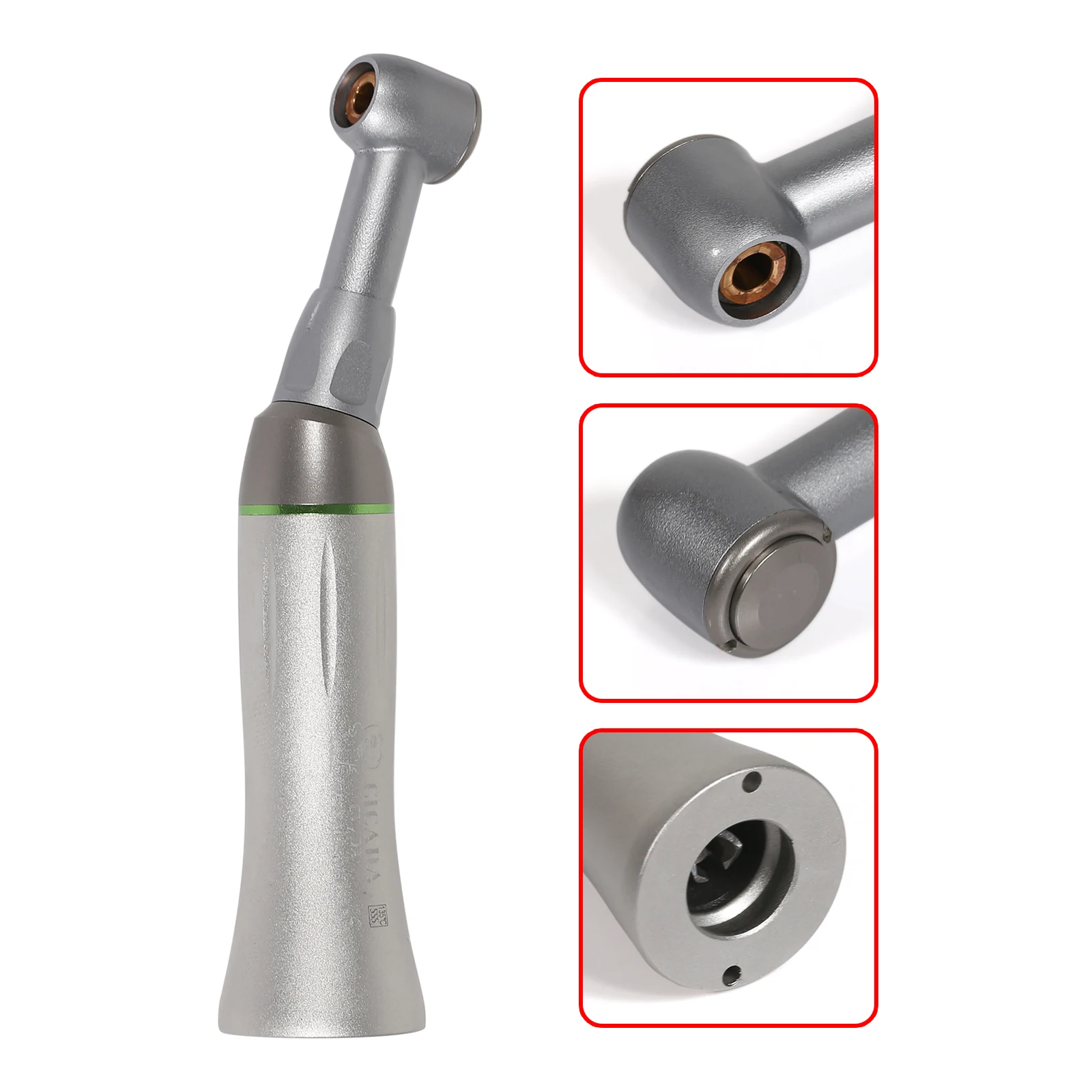 Dental 90° Reciprocating 10:1 Reduction Contra Angle Push Button External Water Spray Handpiece