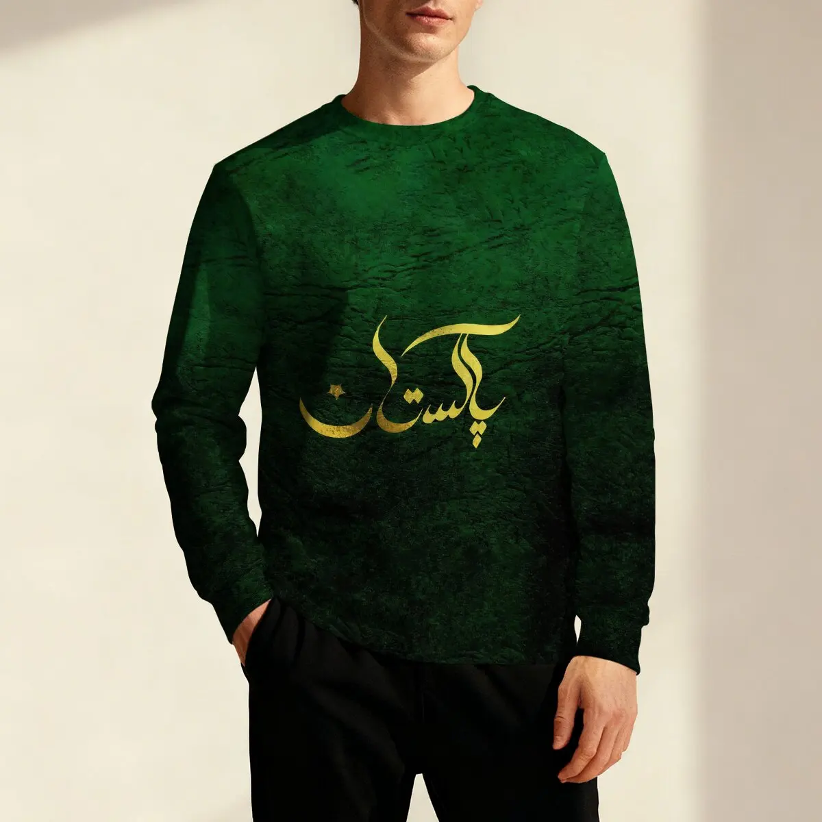 

Простая и персонализированная мужская толстовка с длинными рукавами и круглым вырезом для осени и зимы, модный и универсальный топ.