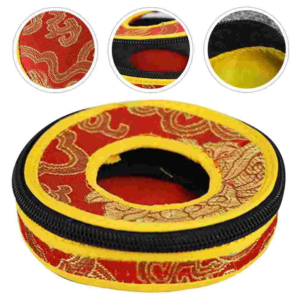 Bell Ring Set Polyester Storage Bag Religious Cymbals Meditation Protector Pillow Nepal Pouch Sleeve Holder Case